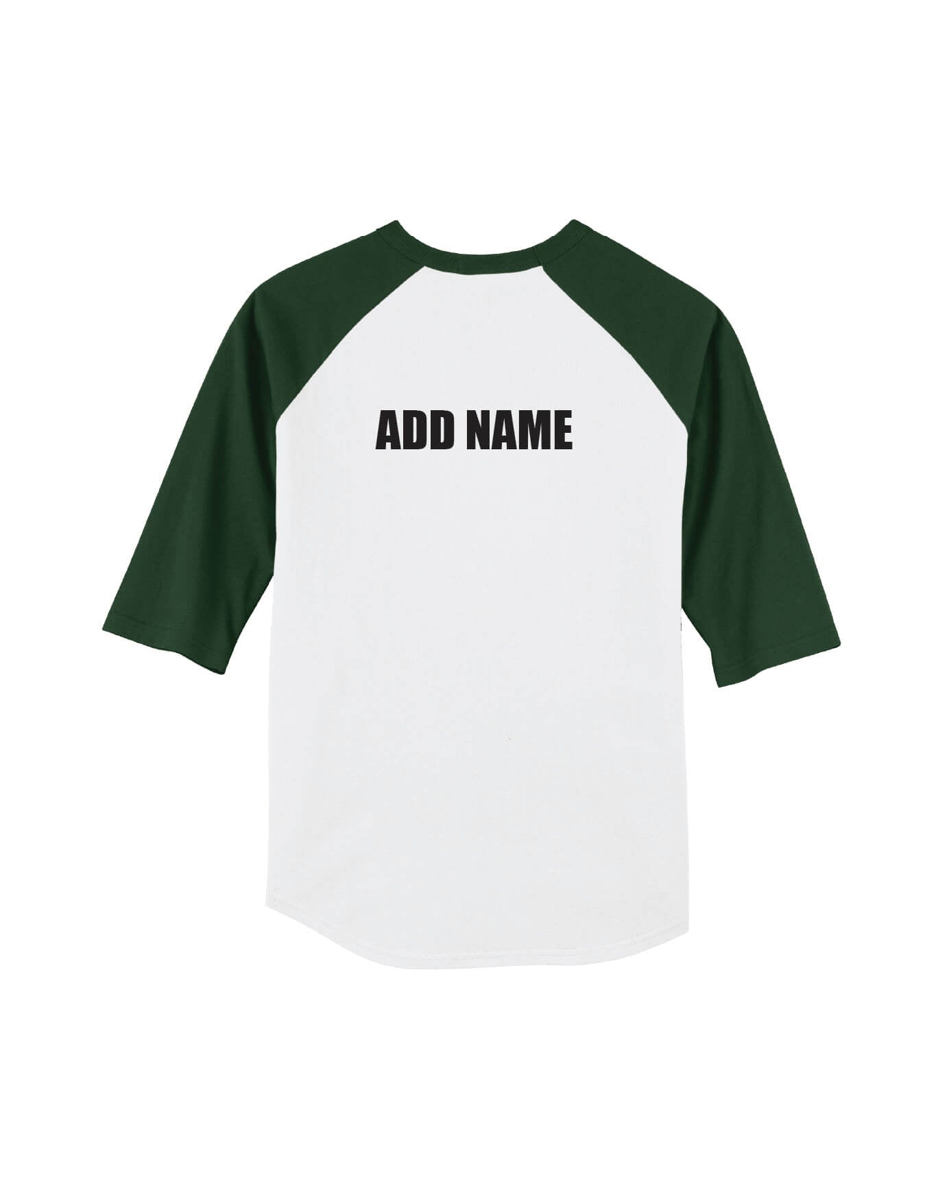 Notre Dame Baseball Sport Tek Colorblock Raglan Jersey - green/white, back