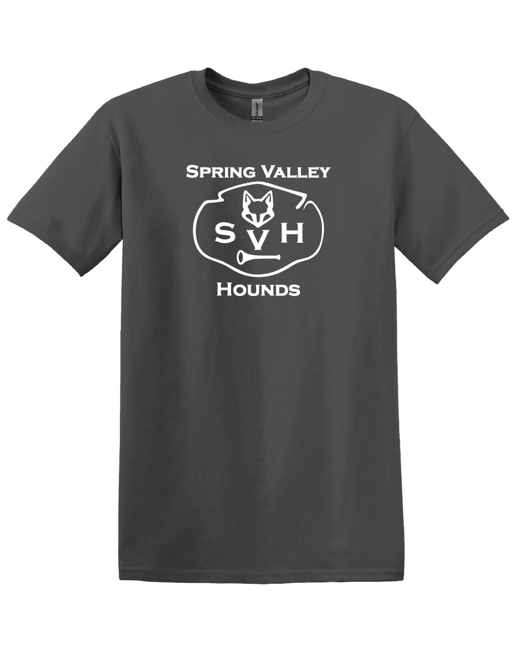 Spring Valley Hounds Short Sleeve T-Shirt (Gildan, Adult) gray