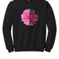 Flower Quote Crewneck Sweatshirt black