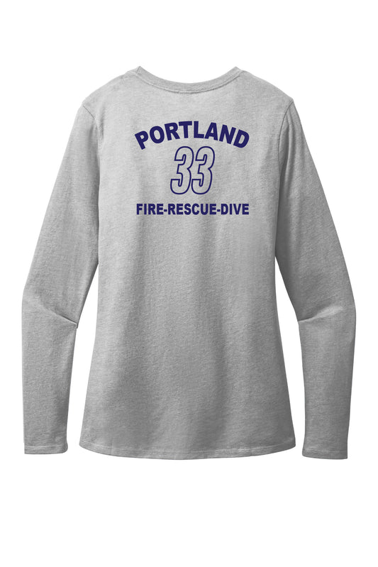 Portland 33 Fire-Rescue-Dive Ladies Long Sleeve T-Shirt