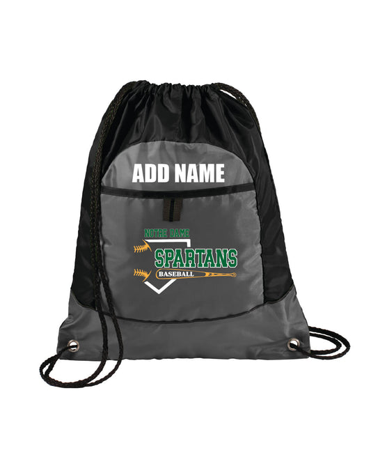 Front Slip Pocket Cinch Pack Notre Dame Baseball