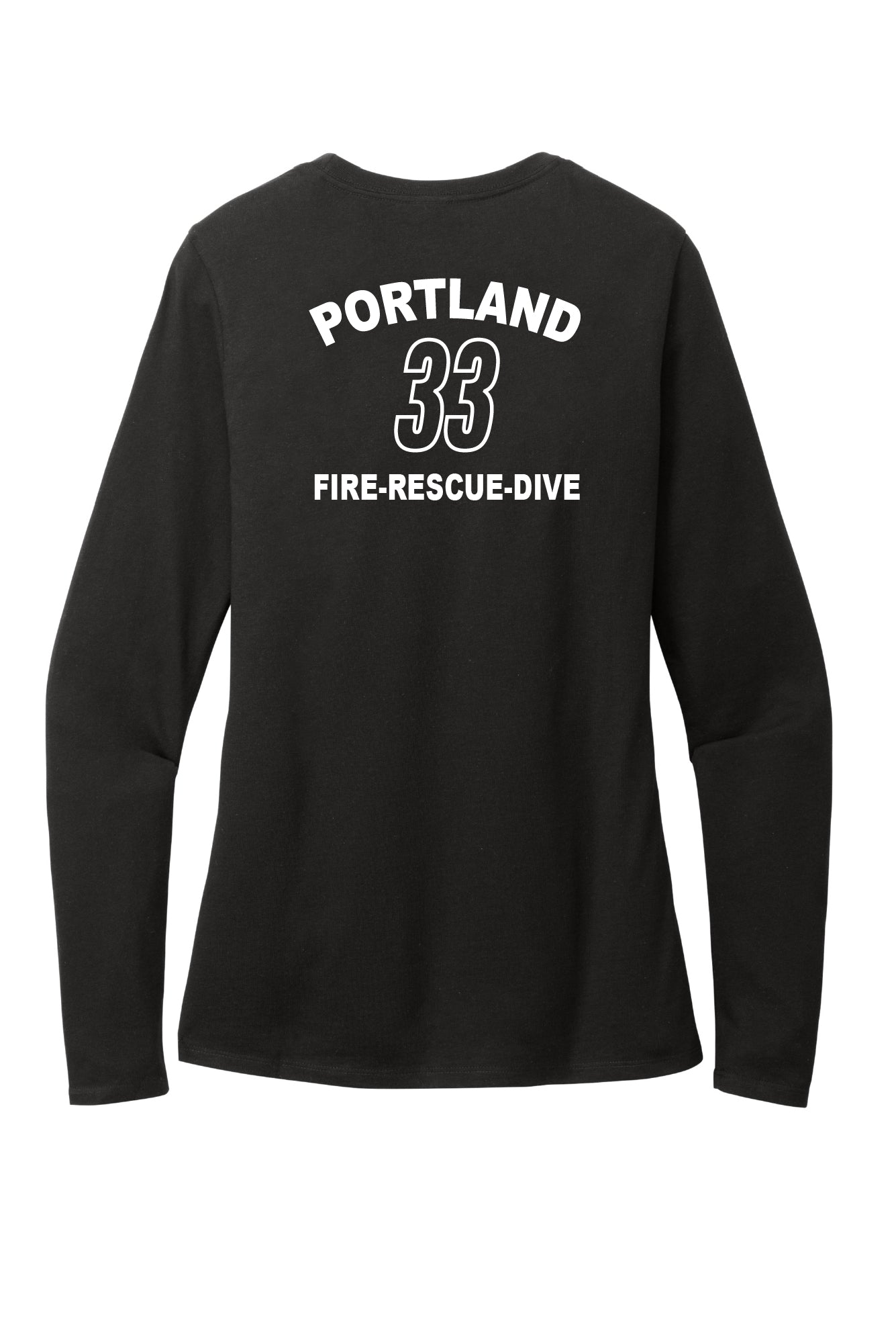 Portland 33 Fire-Rescue-Dive Ladies Long Sleeve T-Shirt