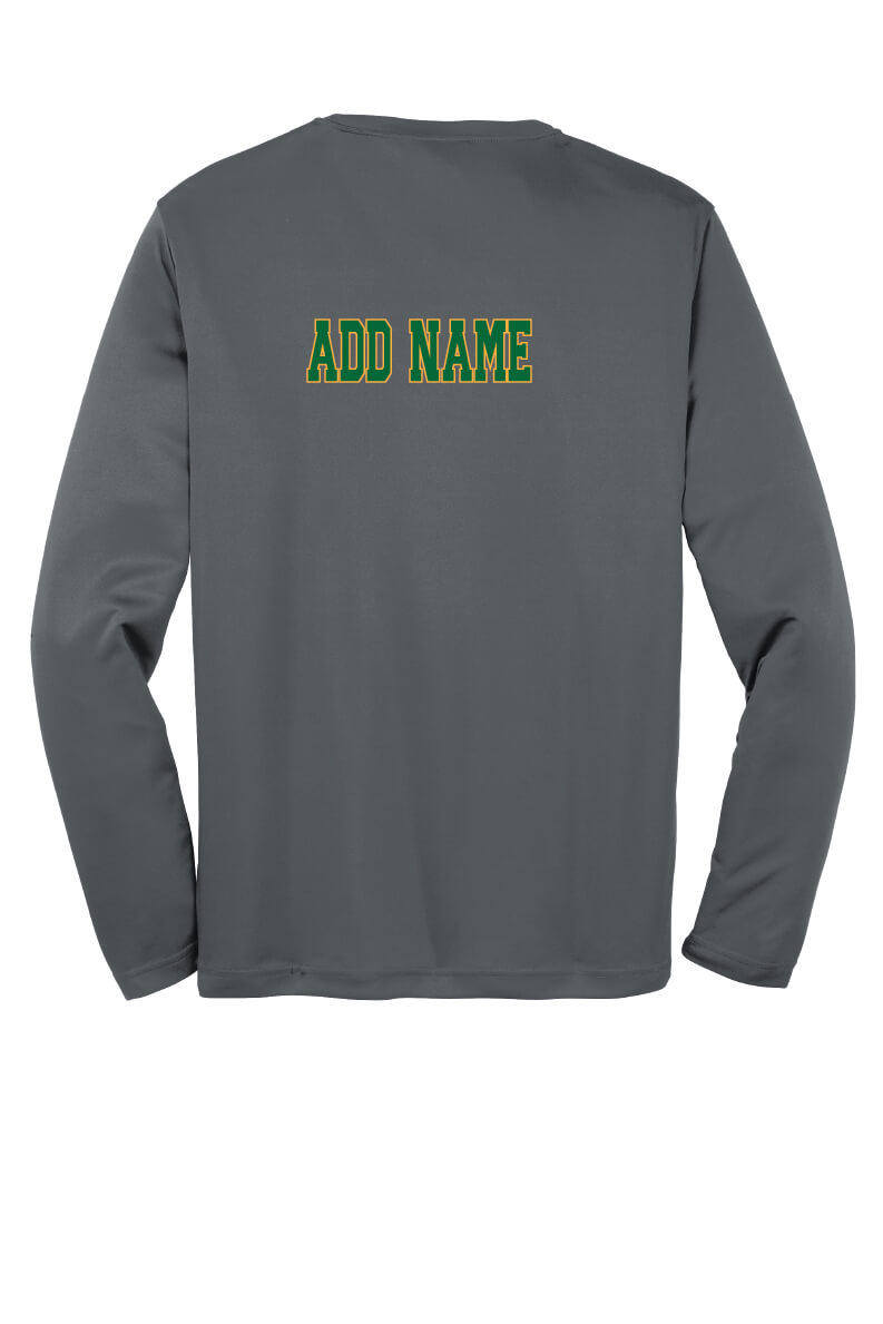 Notre Dame Tennis Sport Tek Competitor Long Sleeve Shirt back-gray