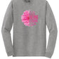 Flower Quote Long Sleeve Shirt gray