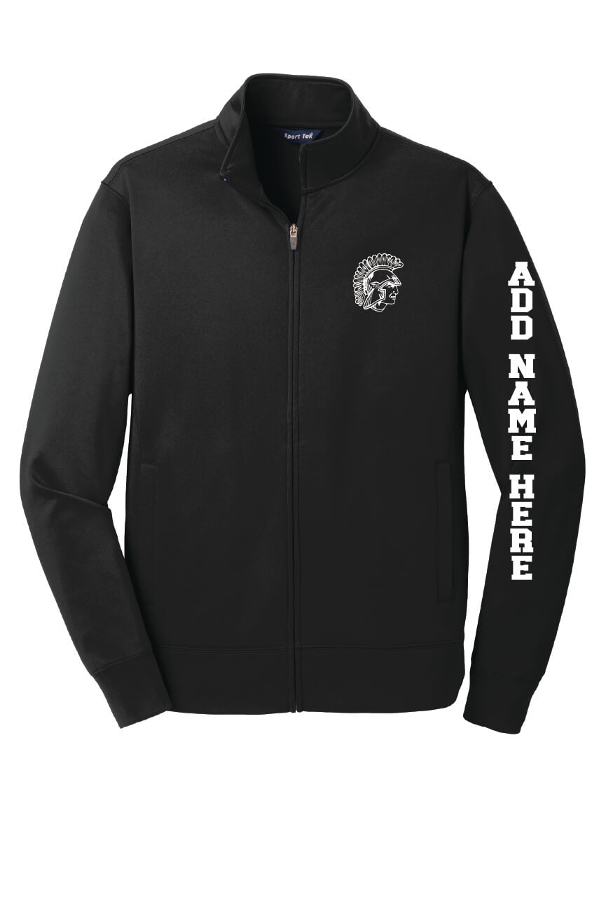 Sport-Tek® Sport-Wick® Fleece Full-Zip Jacket (Unisex) Spartans black