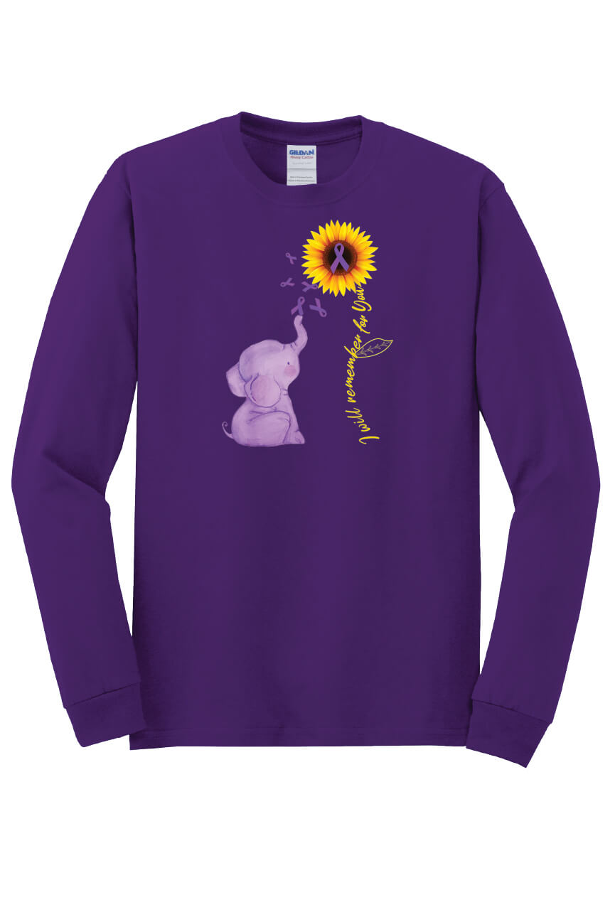 I Will Remember For You Long Sleeve T-Shirt purple
