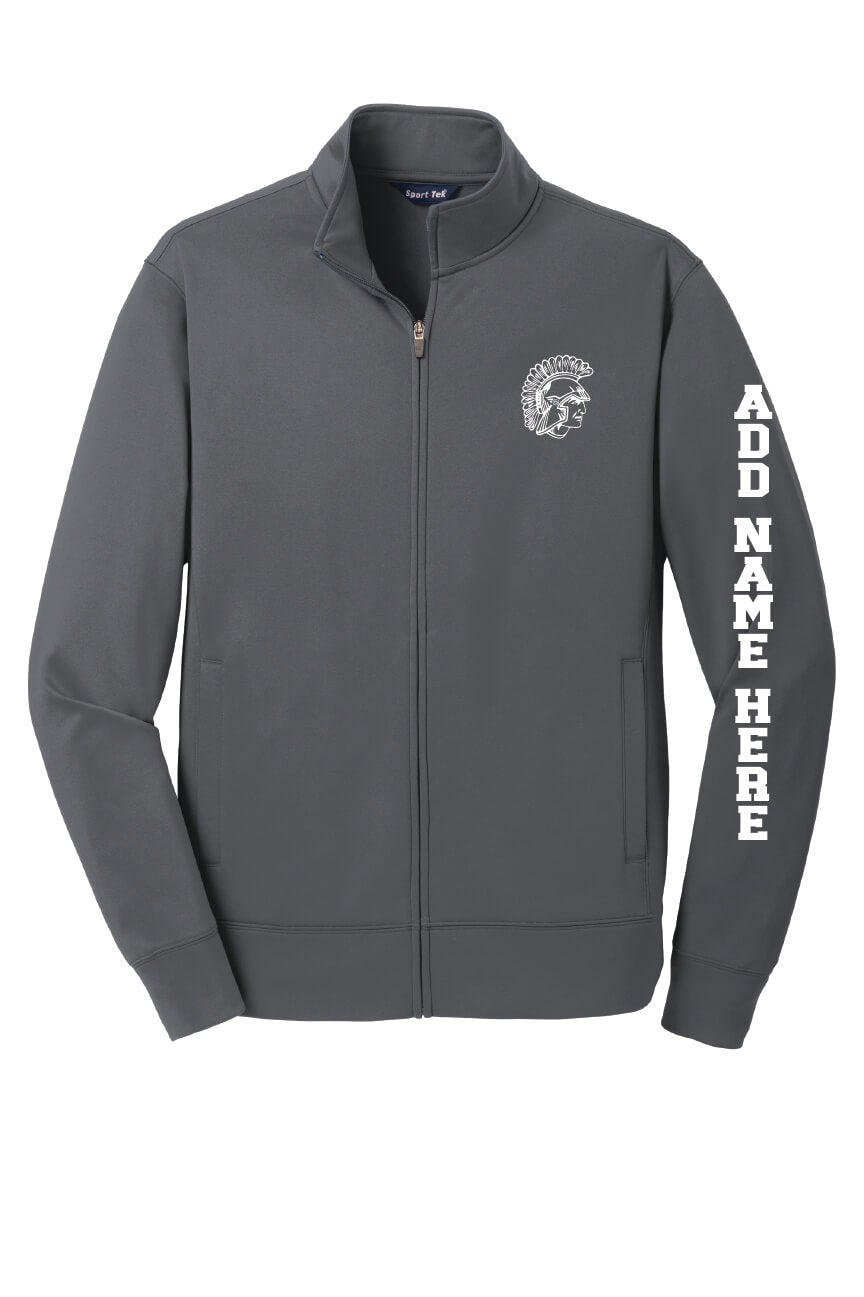 Sport-Tek® Sport-Wick® Fleece Full-Zip Jacket (Unisex) Spartans gray