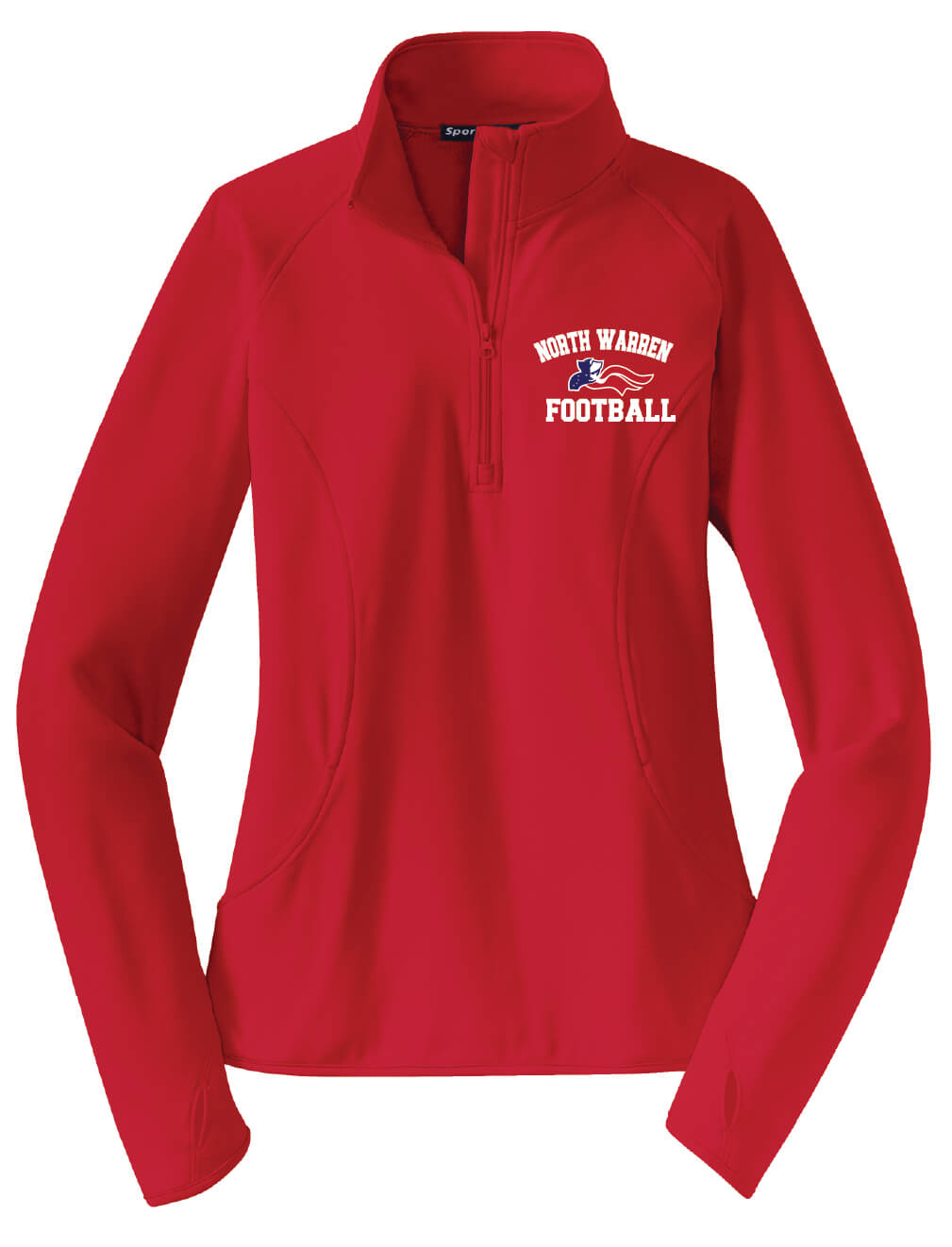 Sport Tek 1/4 Zip Pullover (Ladies) red