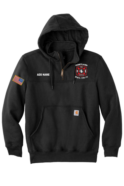 Portland Hook & Ladder Carhartt Rain Defender 1/4 Zip Hoodie