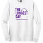 The Longest Day Long Sleeve T-Shirt (vertical) white