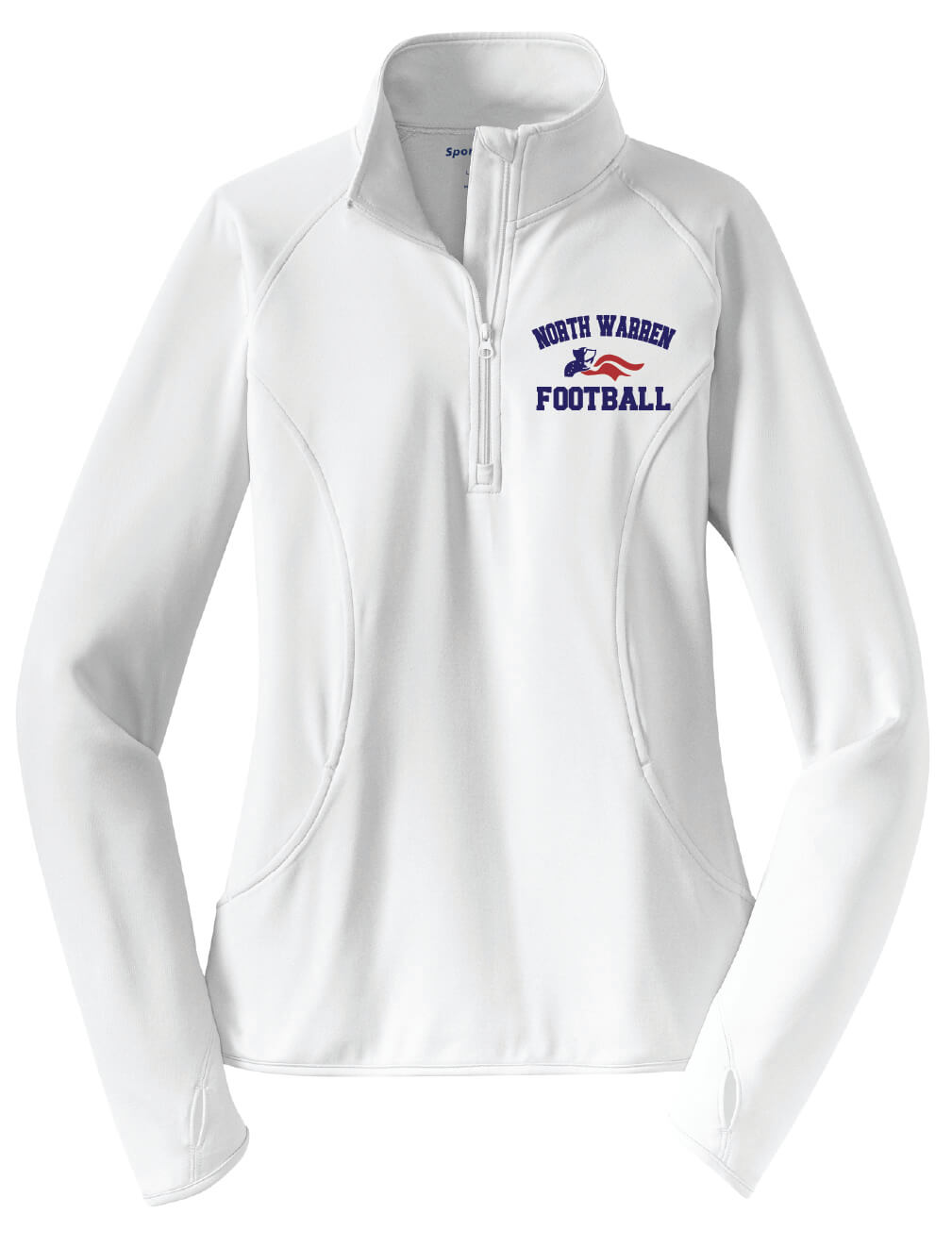 Sport Tek 1/4 Zip Pullover (Ladies) white