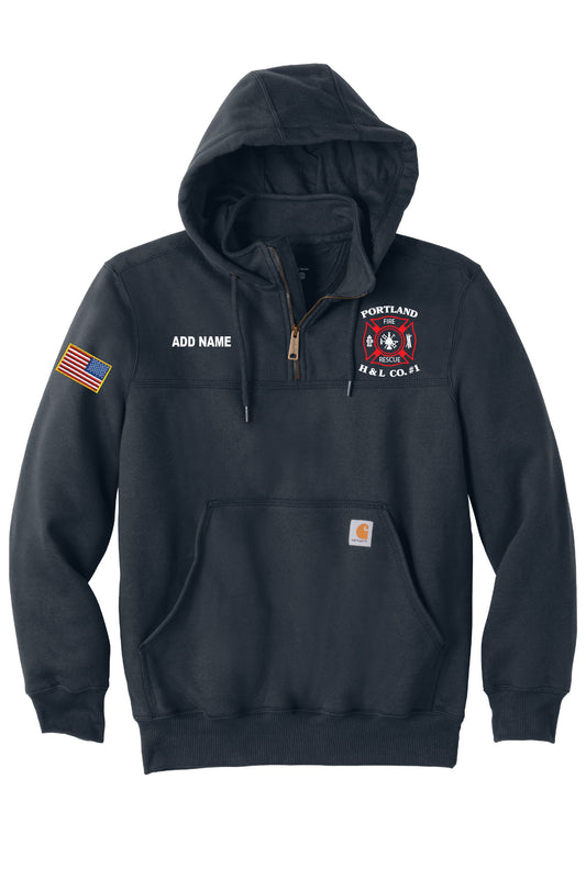 Portland Hook & Ladder Carhartt Rain Defender 1/4 Zip Hoodie