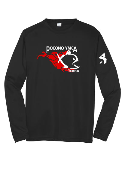 Pocono YMCA Piranhas Performance Long Sleeve T-shirt