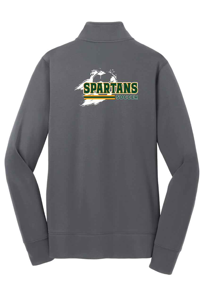 Spartans Fleece Full-Zip Jacket (Ladies) back-gray