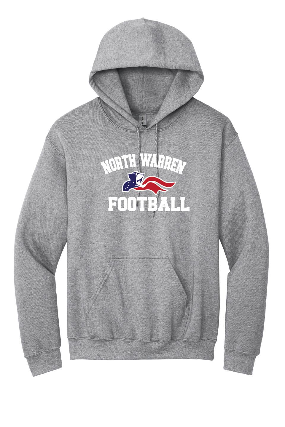 North Warren Patriots Football Hoodie (Youth) gray