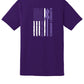 Memories Matter Flag Back Short Sleeve T-Shirt purple flag back