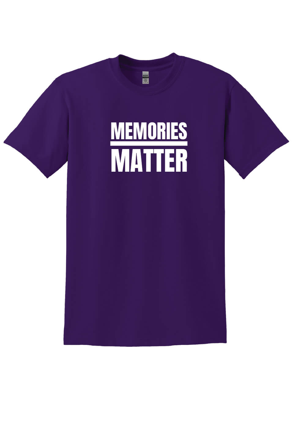 Memories Matter Flag Back Short Sleeve T-Shirt purple front