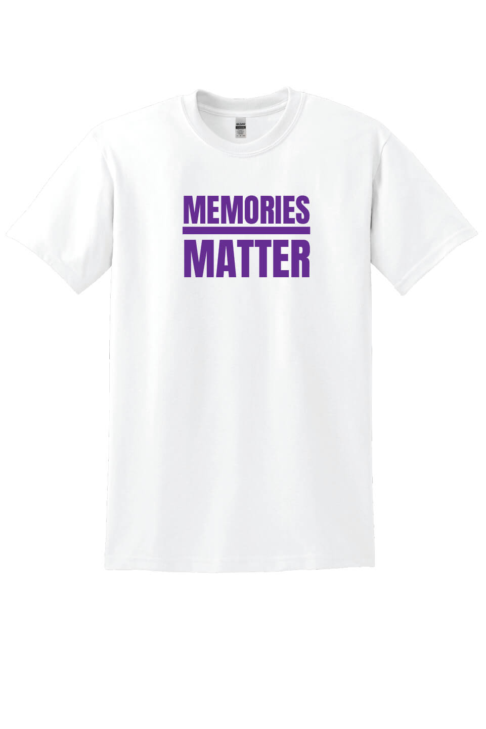 Memories Matter Flag Back Short Sleeve T-Shirt white front