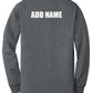 Notre Dame Baseball Long Sleeve T-Shirt (Youth) gray, back