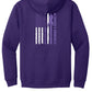 Memories Matter Flag Back Hoodie purple flag back