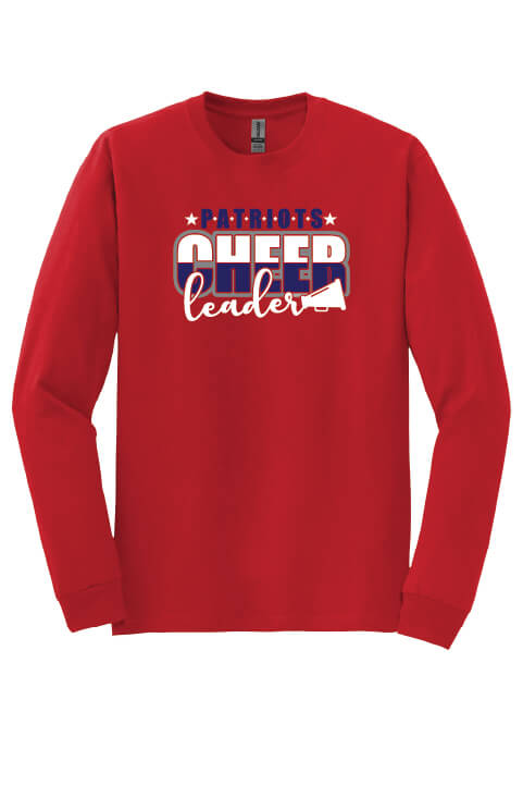 Patriots Cheerleader Long Sleeve T-Shirt red