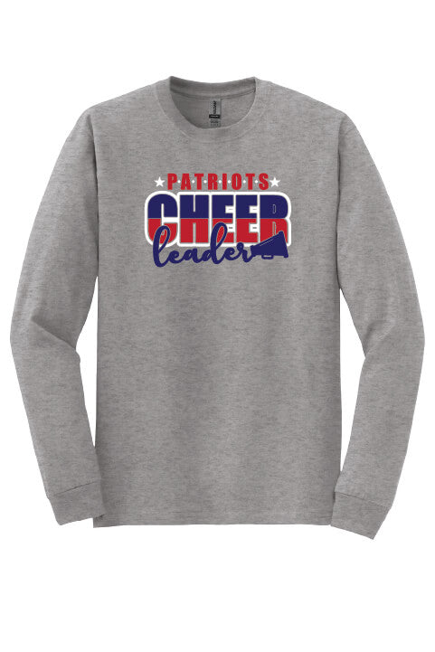 Patriots Cheerleader Long Sleeve T-Shirt (Youth) gray