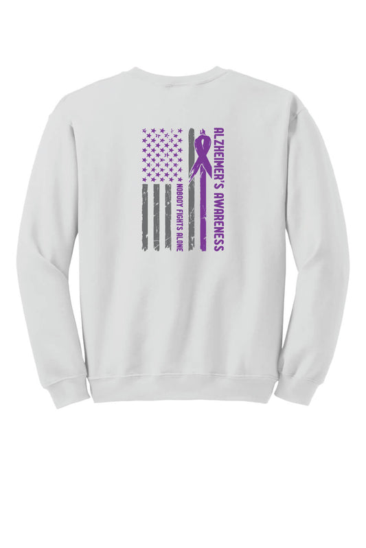 Memories Matter Flag Back Crewneck Sweatshirt white flag back