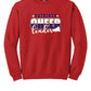 Patriots Cheerleader Crewneck Sweatshirt red