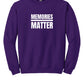 Memories Matter Flag Back Crewneck Sweatshirt purple front