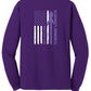 Memories Matter Flag Back Long Sleeve T-Shirt purple flag back
