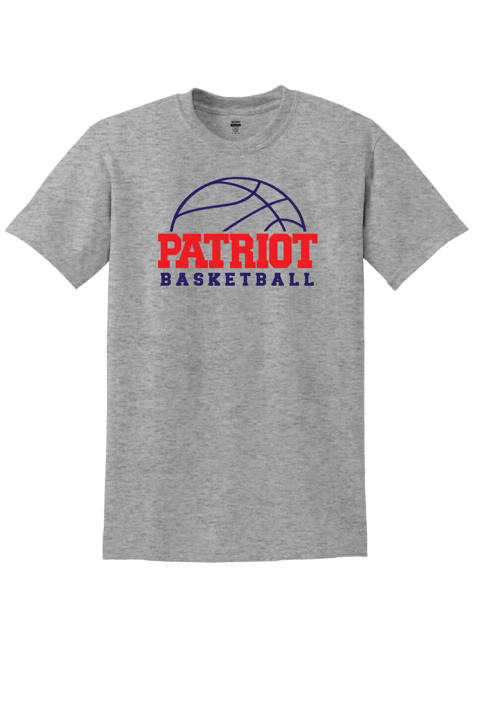 Patriot Basketball Short Sleeve T-Shirt (Youth) gray
