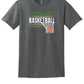 Notre Dame Basketball Short Sleeve T-Shirt gray-front