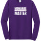 Memories Matter Flag Back Long Sleeve T-Shirt purple front