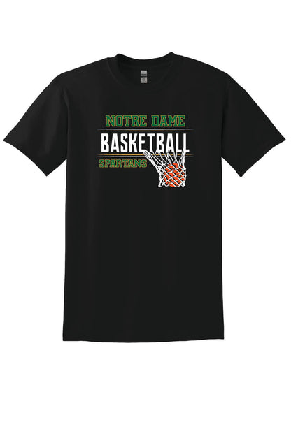 Youth Notre Dame Basketball Short Sleeve T-Shirt black-front