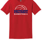 Patriot Basketball Short Sleeve T-Shirt red