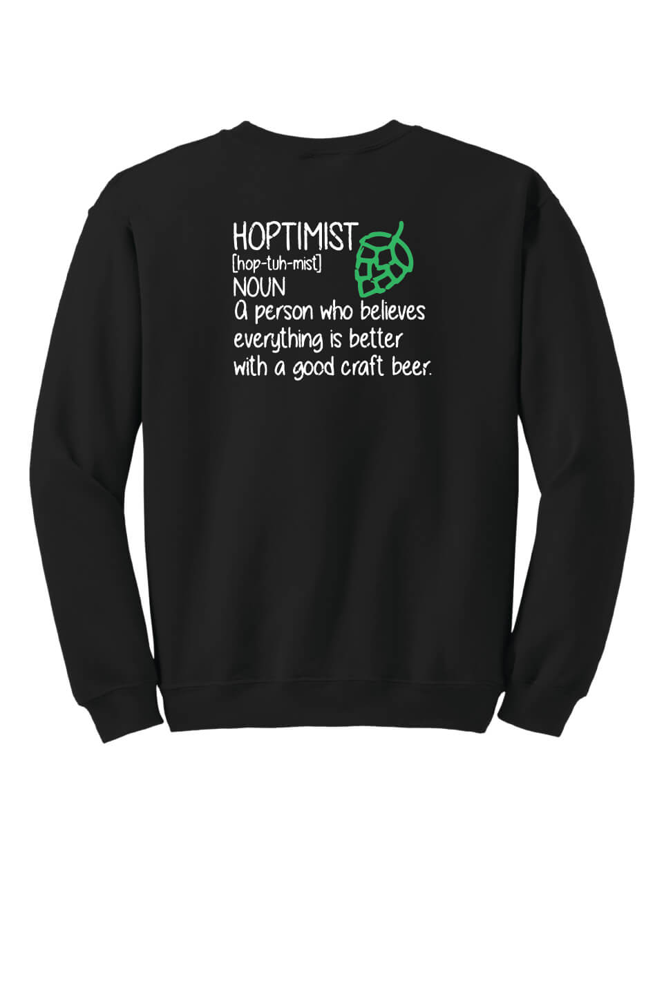Hoptimist crewneck sweatshirt back