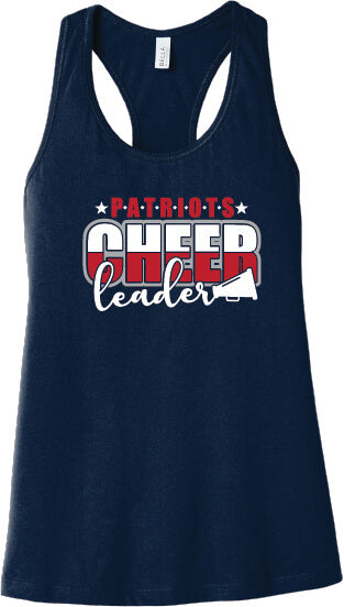 Patriots Cheerleader Racerback Tank navy