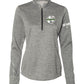 Notre Dame Soccer Heathered Quarter Zip Pullover (Womens) Mid Heathered Gray front