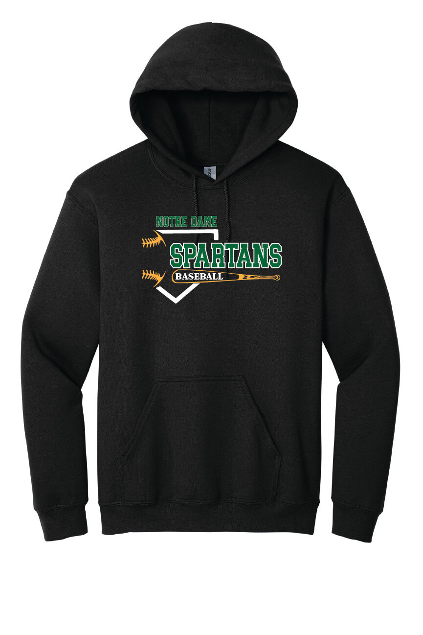 Notre Dame Baseball Hoodie (Youth) black, front