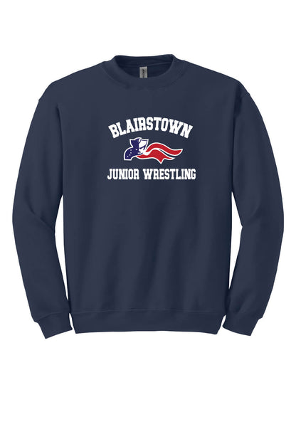 Blairstown JR Wrestling Crewneck Sweatshirt navy