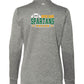 Notre Dame Soccer Heathered Quarter Zip Pullover (Womens) Mid Heathered Gray back