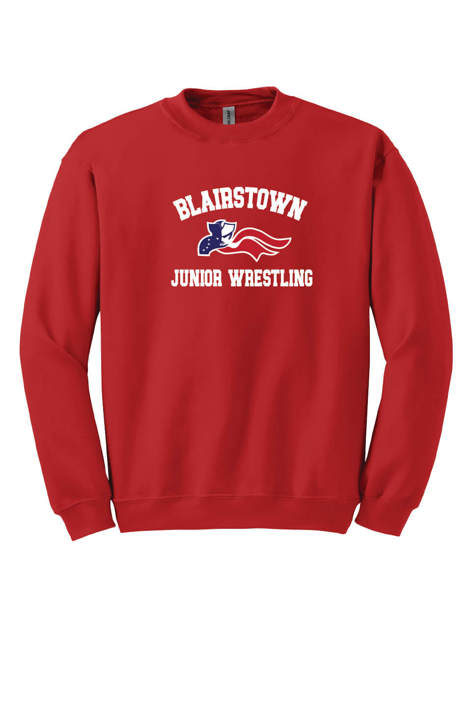 Blairstown JR Wrestling Crewneck Sweatshirt red