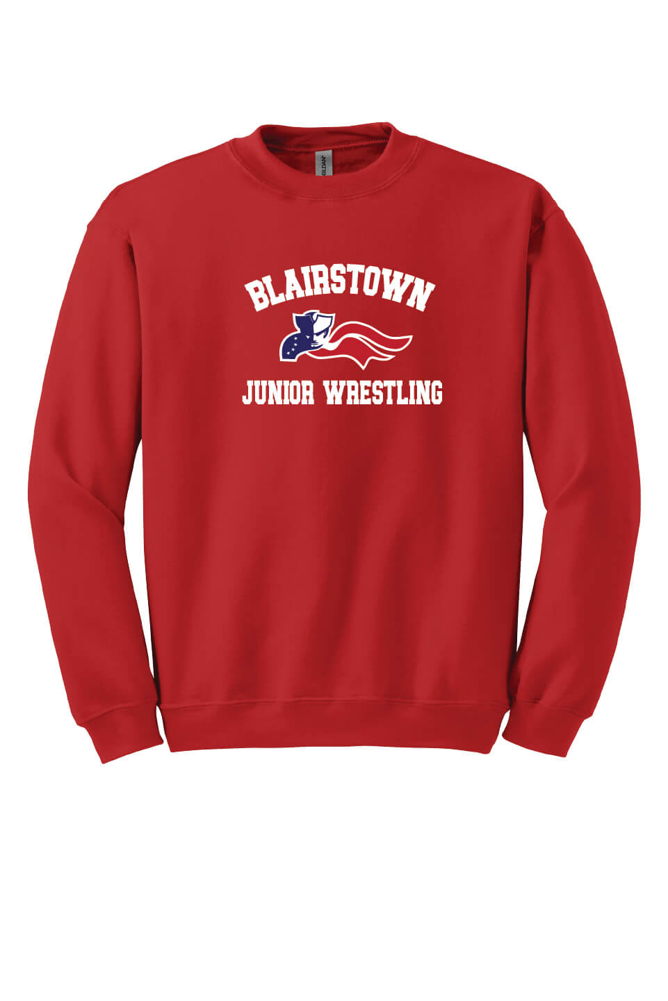 Blairstown JR Wrestling Crewneck Sweatshirt (Youth) red