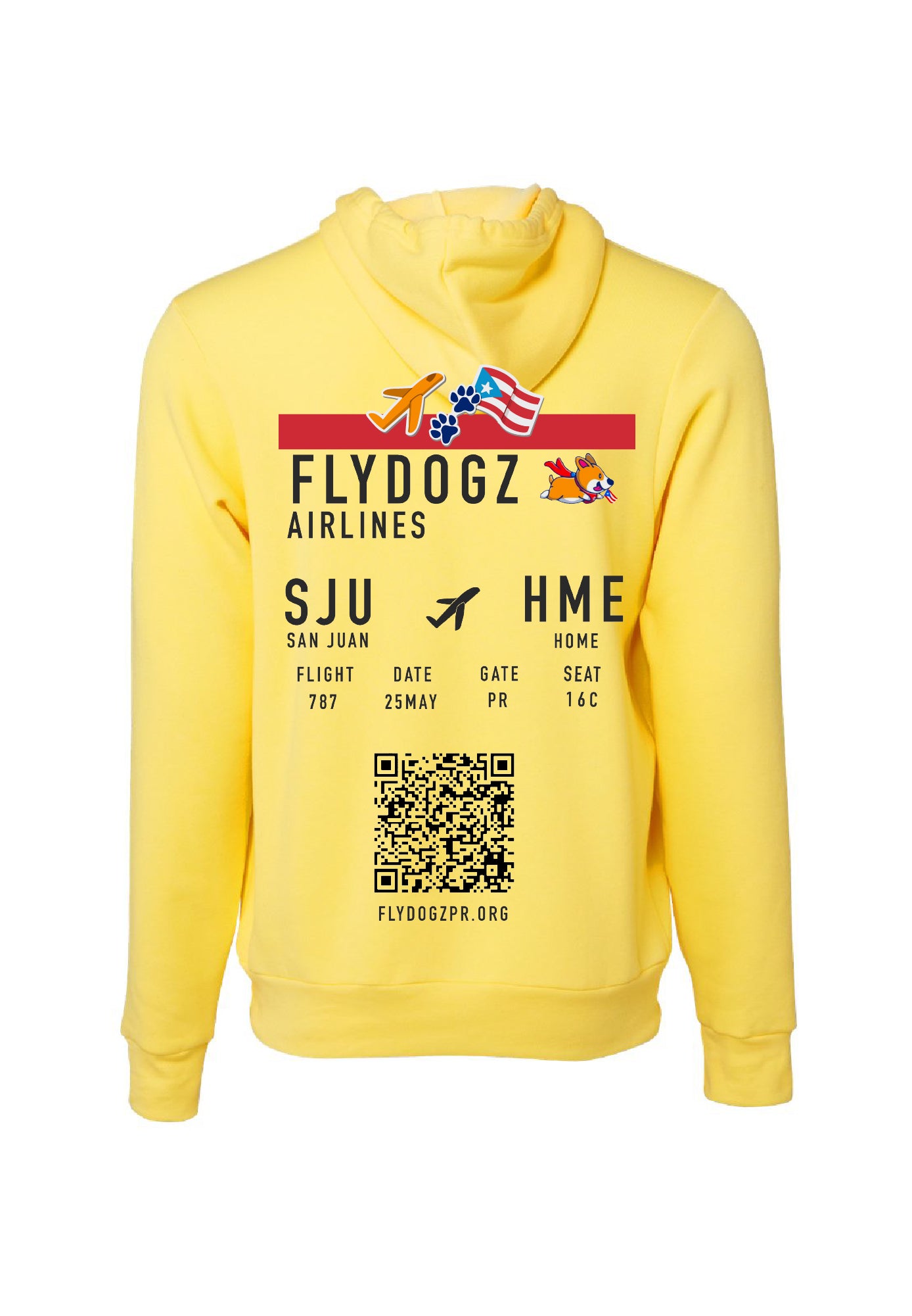Fly Dog  Bella Canvas Sponge Fleece Pullover Hoodie