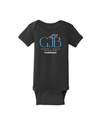 Short Sleeve Onesie - Word Art II front black