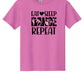 Eat Sleep Dance Repeat Short Sleeve T-Shirt (Youth) pink