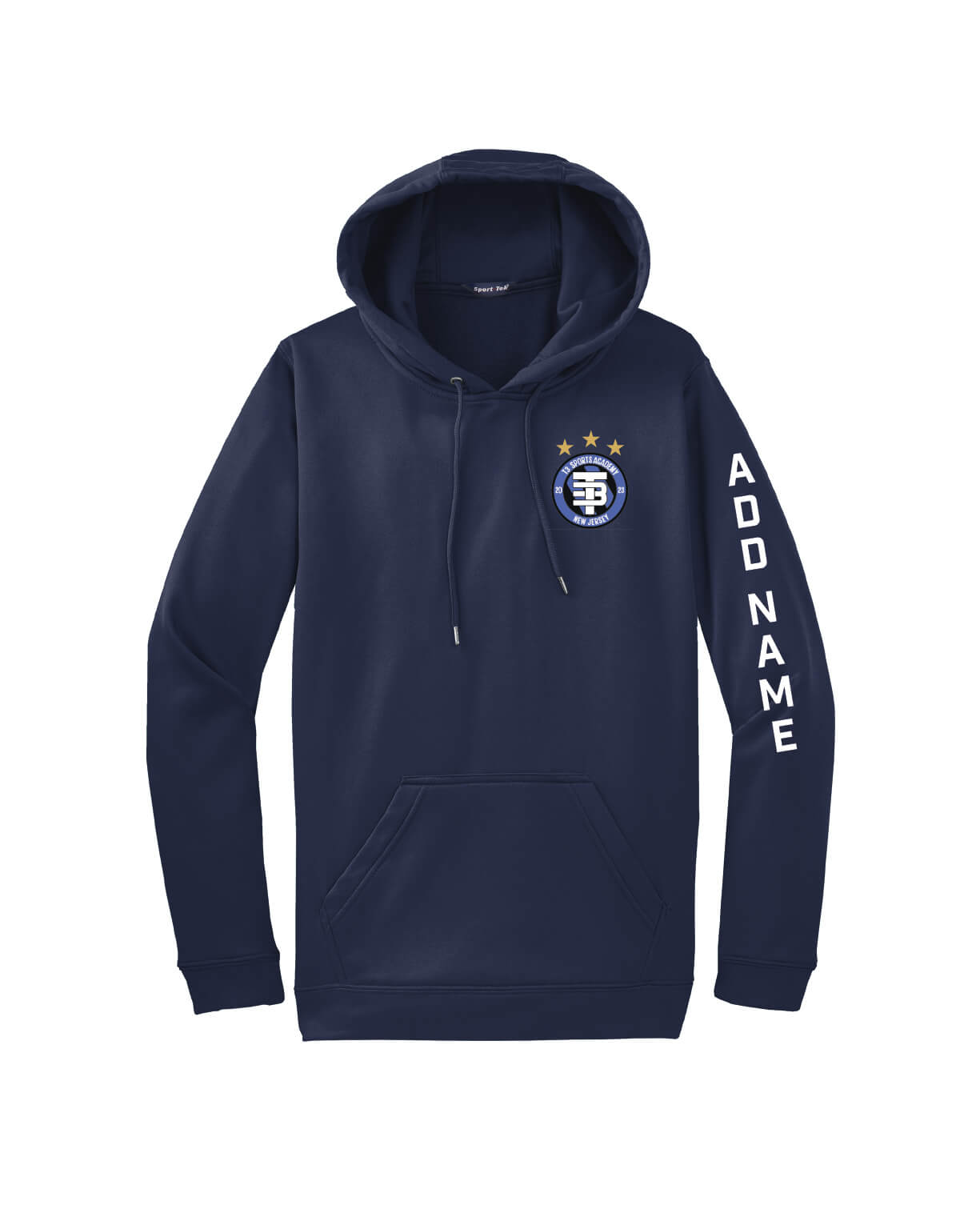 Navy Sport-Tek Sport-Wick Fleece Hooded Pullover, front