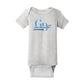 Short Sleeve Onesie - Word Art I front gray