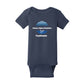 Short Sleeve Onesie - Circle Logo front navy