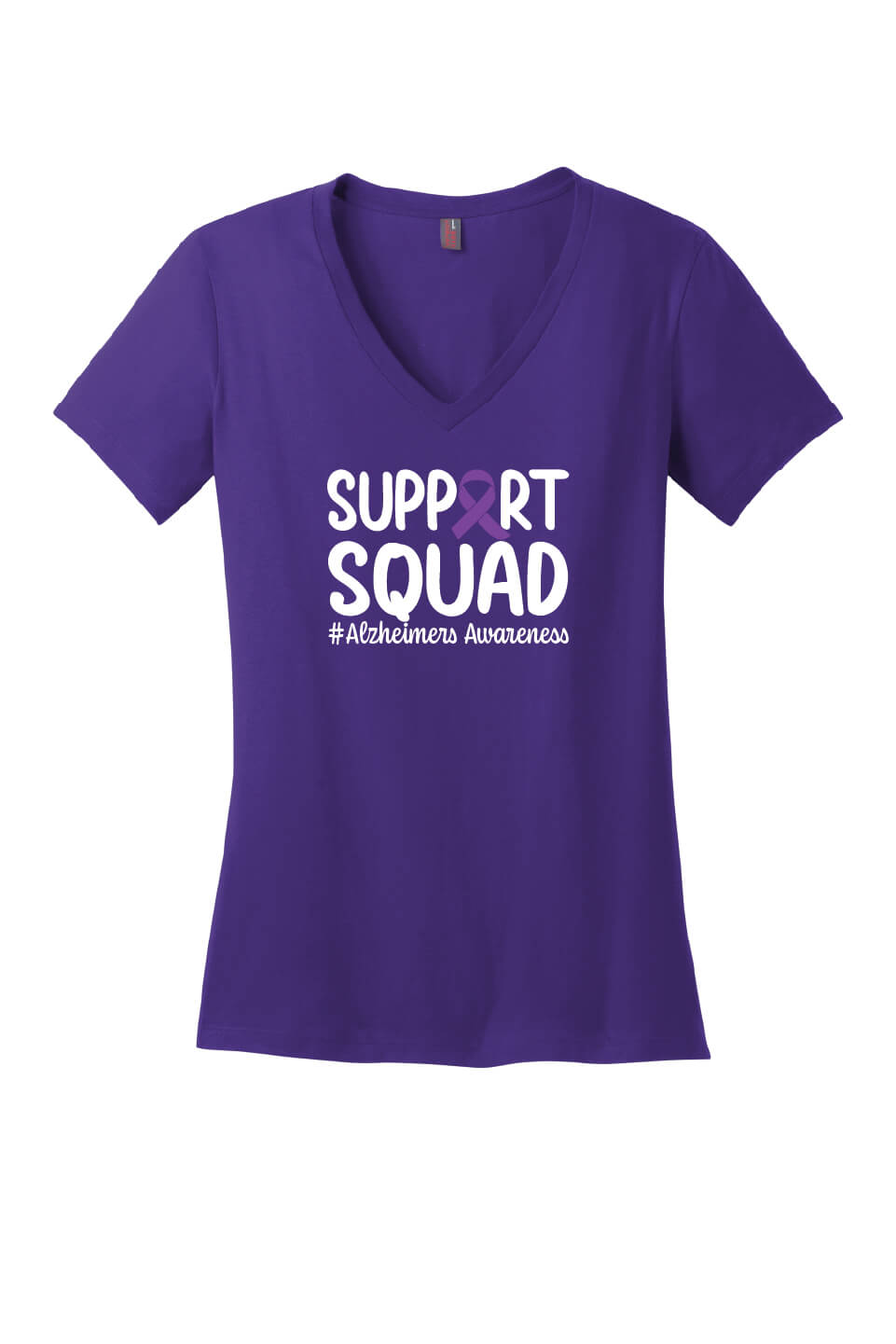 Support Squad Ladies V-Neck Short Sleeve T-Shirt